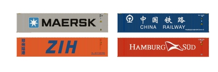 Hobbytrain H9014 - N - 4-tlg Set Container 40